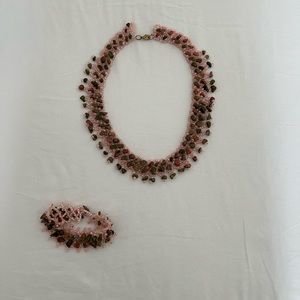 Handmade necklace and bracelet set